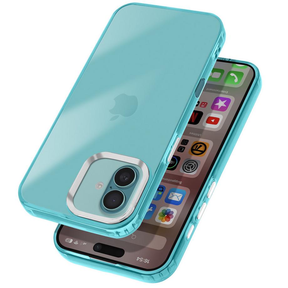 Avizar  Coque iPhone 16 Turquoise Translucide 