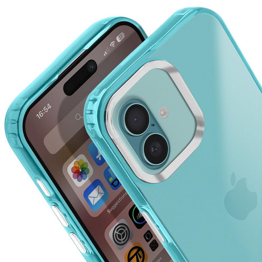 Avizar  Coque iPhone 16 Turquoise Translucide 