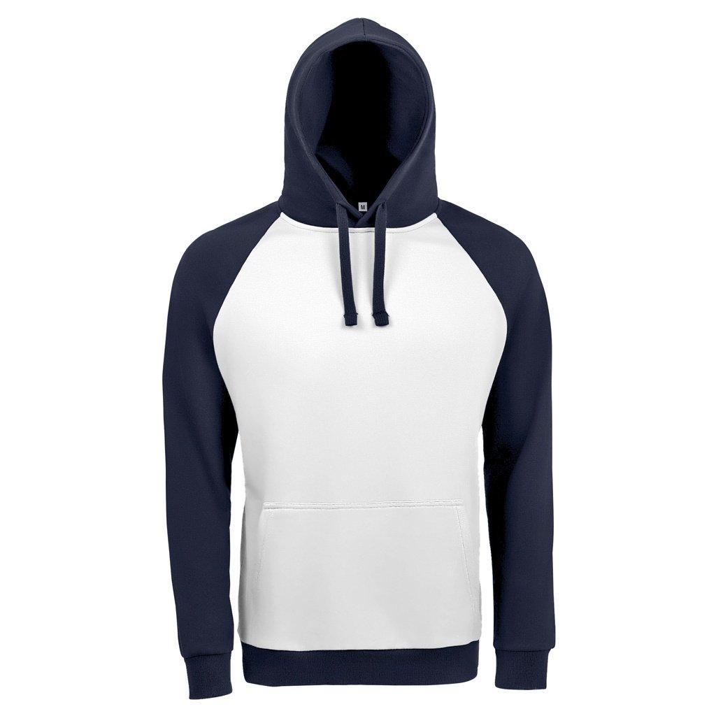 Image of Seattle Kontrast Raglan Kapuzenpullover Damen Weiss XL