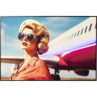 KARE Design Quadro incorniciato LED Jetset Pose Lady 120x80  