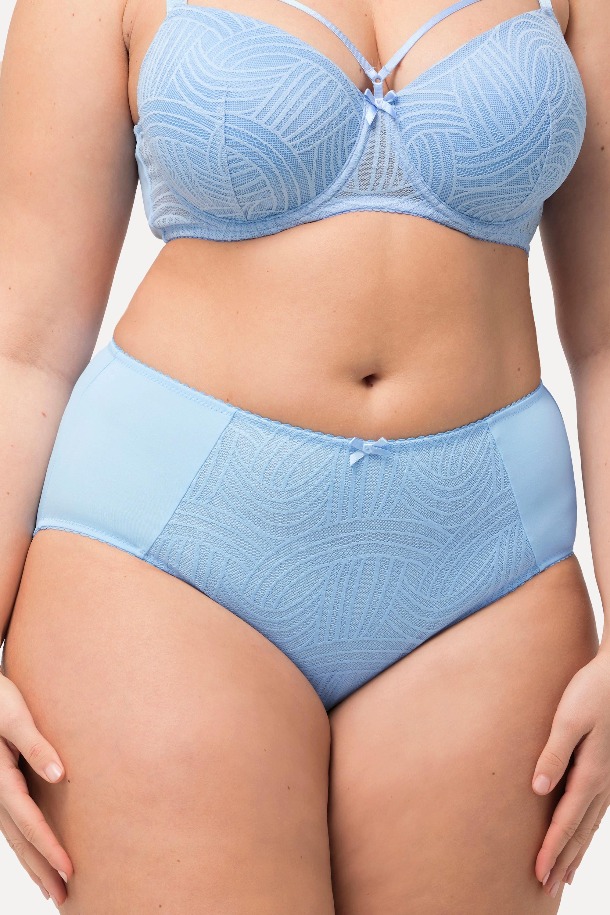 Ulla Popken Culotte midi Empiècement dentelle Microfibre  