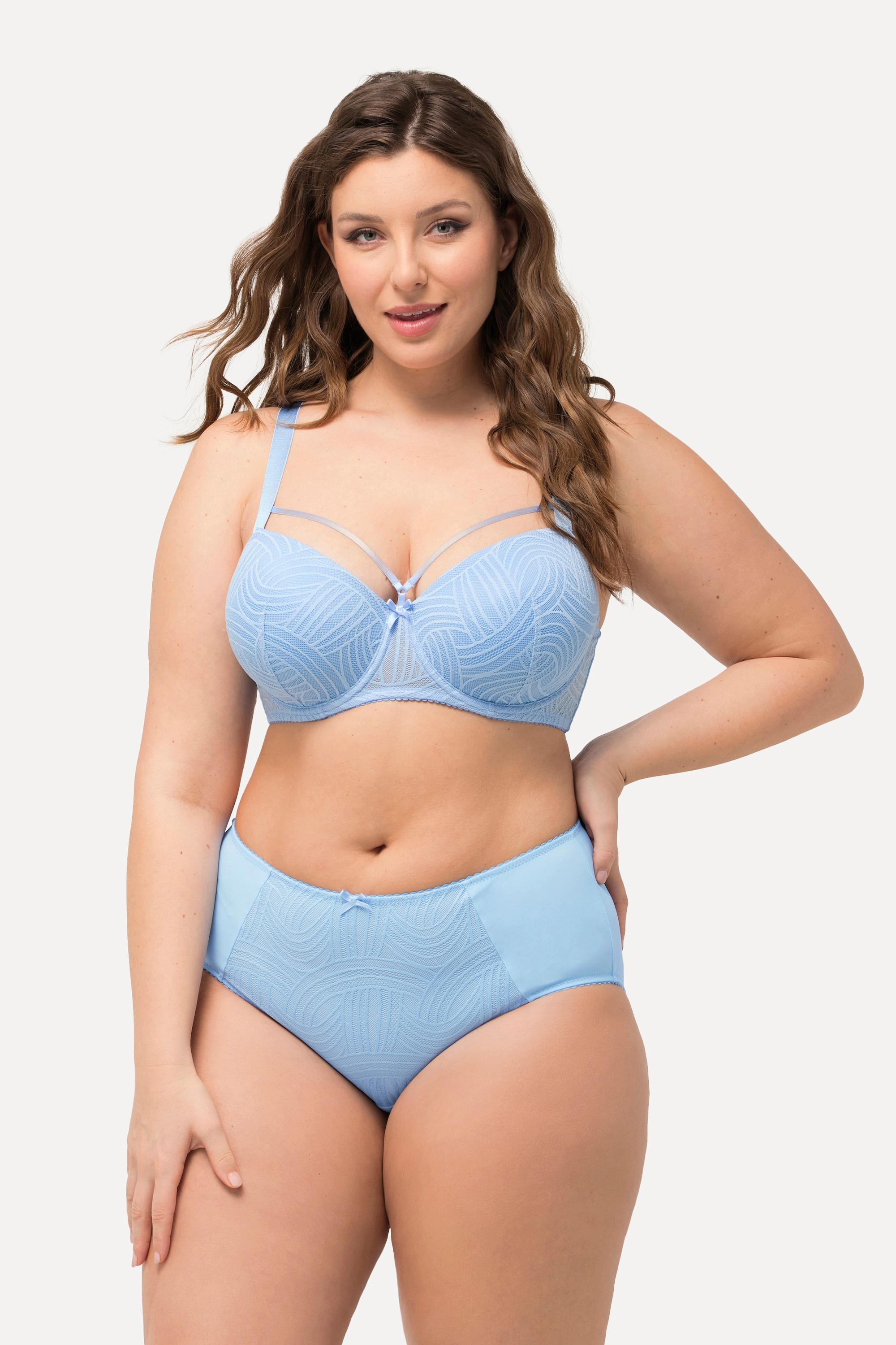 Ulla Popken Culotte midi Empiècement dentelle Microfibre  