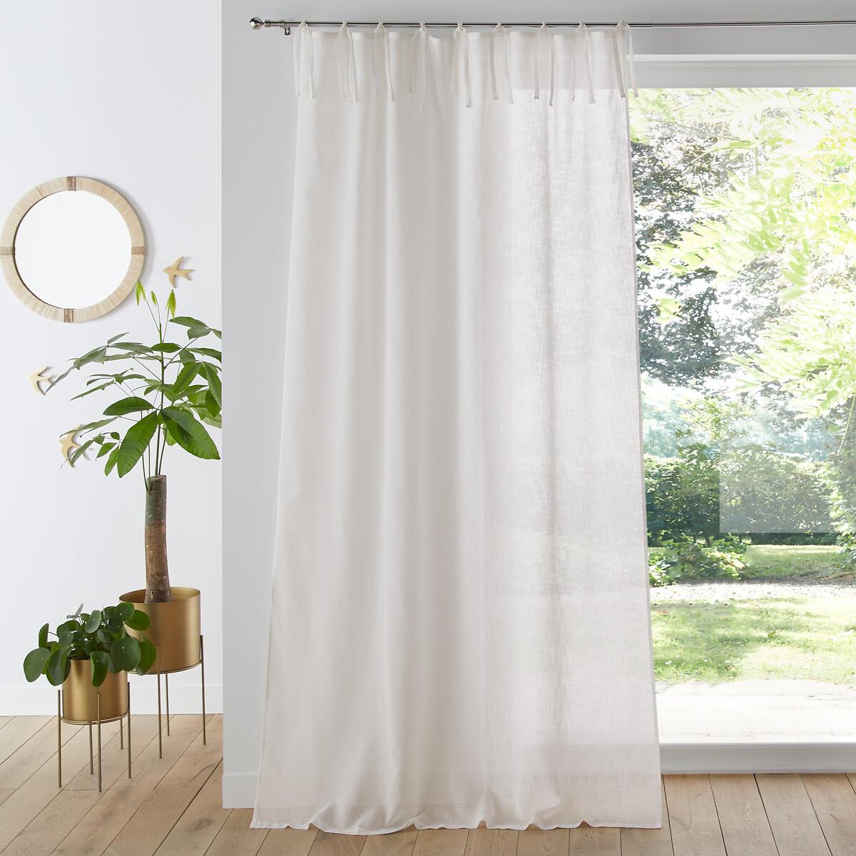 Image of Vorhang Nyong Mit Bändern Unisex Weiss 140 x 250 cm