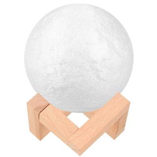 eStore Lampe Lune avec Support - 3D - Blanc  
