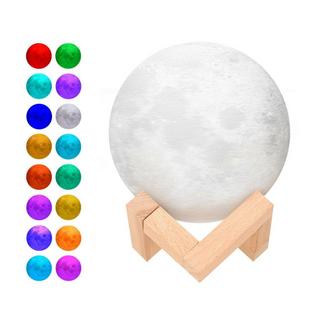 eStore Lampada Luna con Supporto - 3D - Bianca  