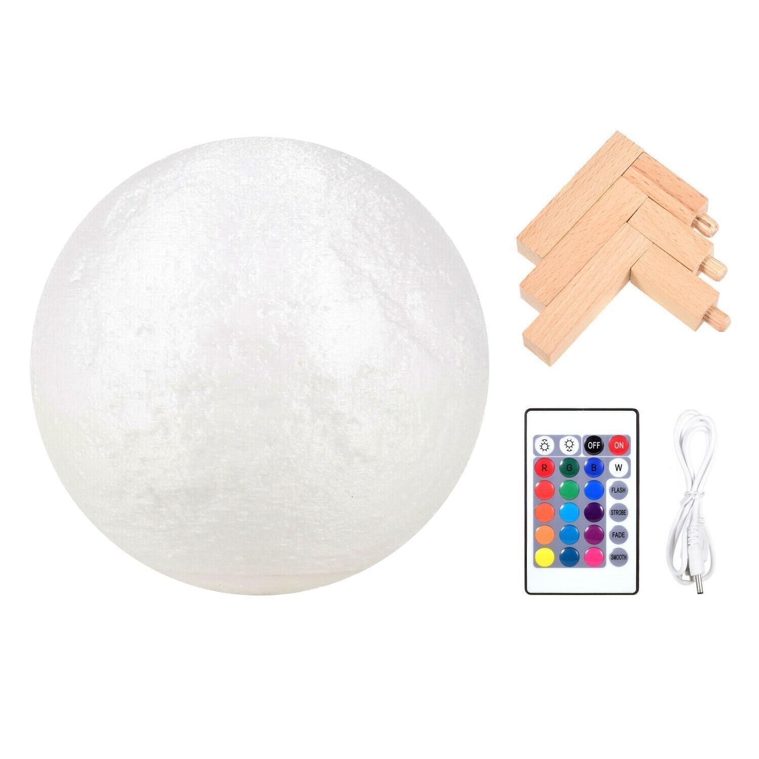 eStore Lampada Luna con Supporto - 3D - Bianca  