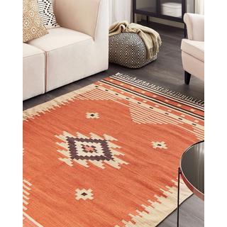 Beliani Tapis en Coton Traditionnel GAVAR  