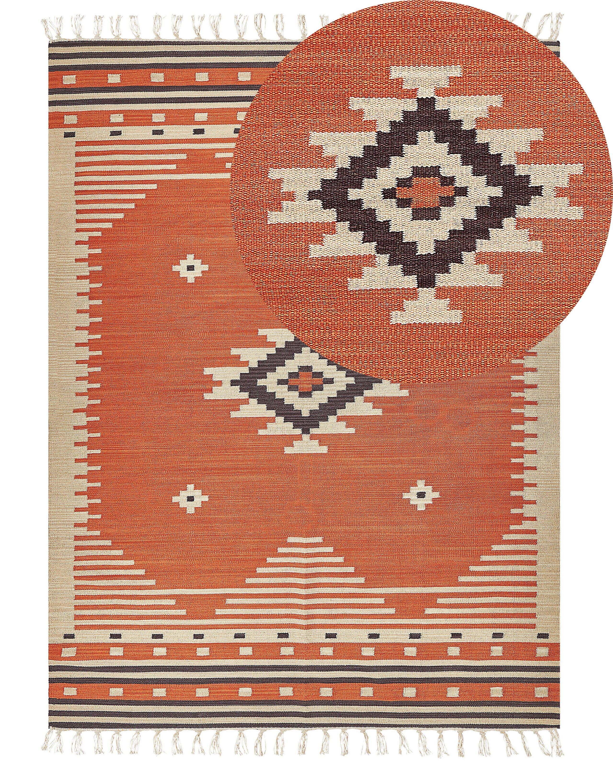 Beliani Tapis en Coton Traditionnel GAVAR  