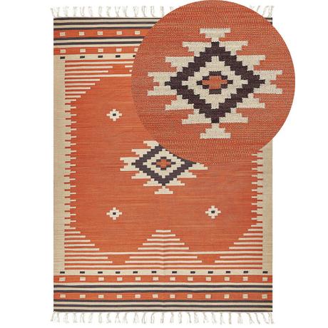 Beliani Tapis en Coton Traditionnel GAVAR  