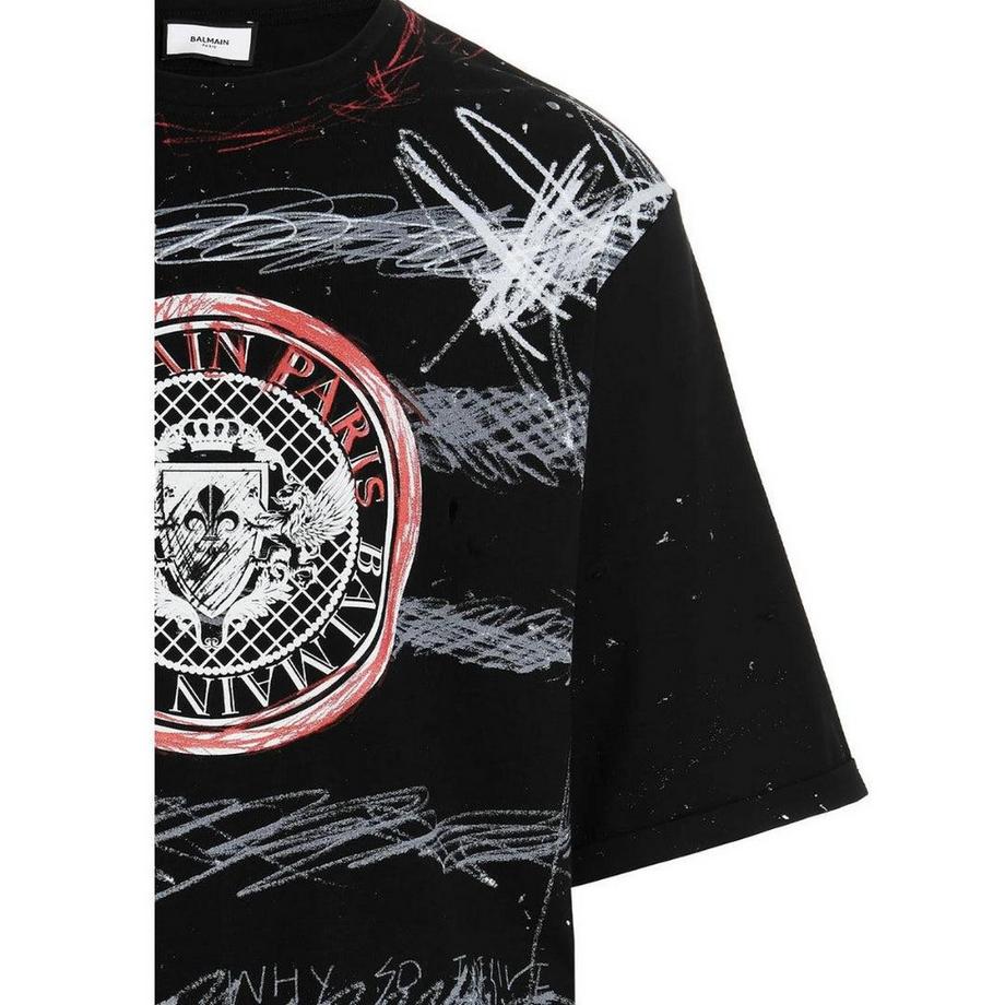 BALMAIN  Paris T-Shirt, Logo 