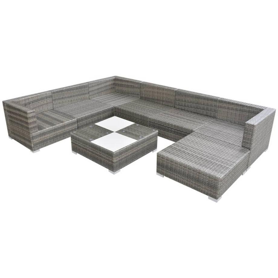 VidaXL Garten-sofagarnitur poly-rattan  
