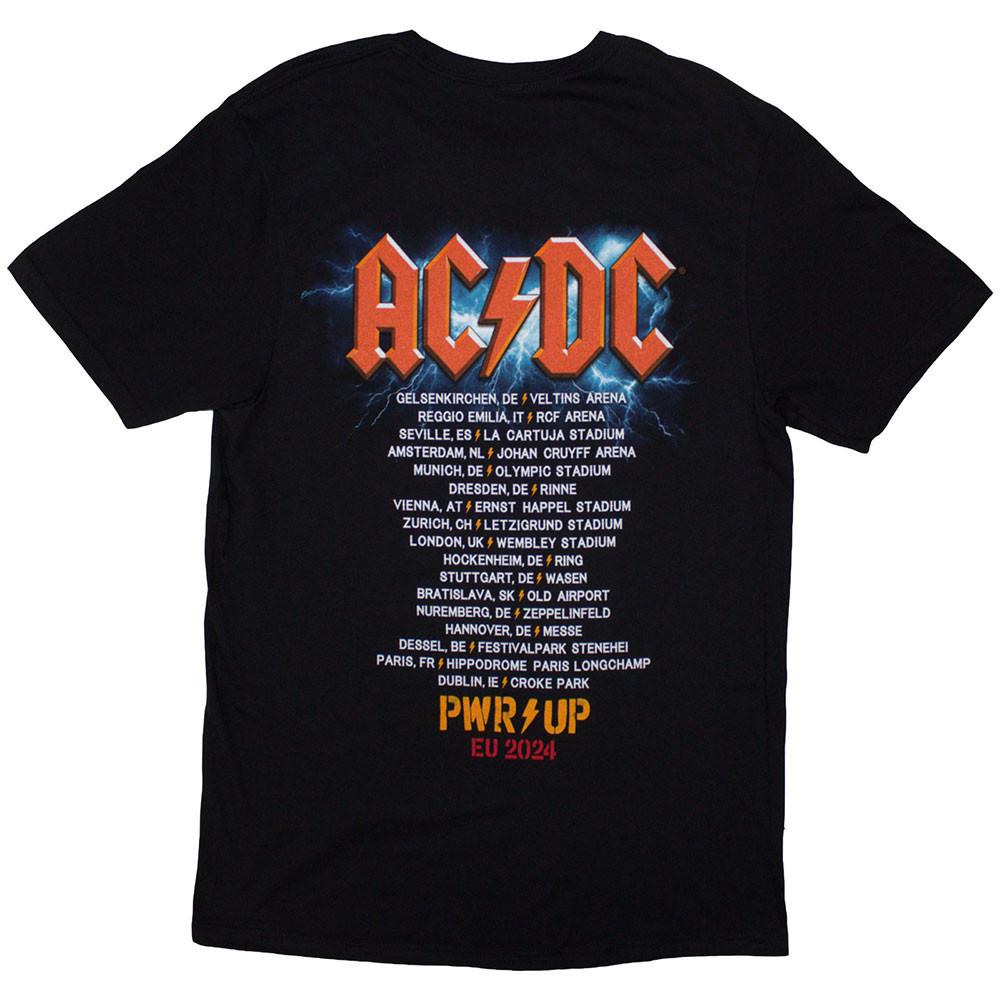 AC/DC  ACDC PWRUP EU Tour '24 TShirt Rückseitiger Aufdruck 