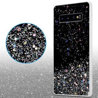 Cadorabo  Housse compatible avec Samsung Galaxy S10 PLUS - Coque de protection en silicone TPU flexible avec paillettes scintillantes 