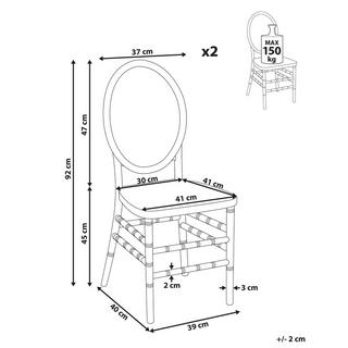 Beliani Set mit 2 Stühlen aus Polycarbonat Modern MONTROSE  