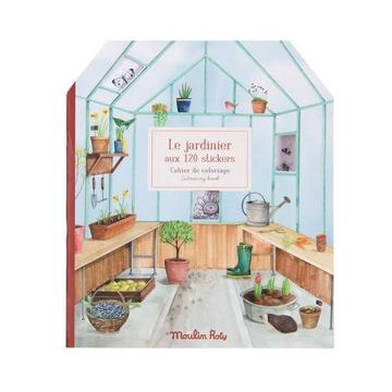 Cahier stickers Le jardinier - 20 pages, Moulin Roty