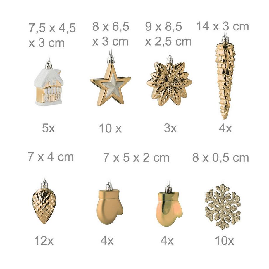 Northix Ensemble de décorations de Noël, 100 pièces  