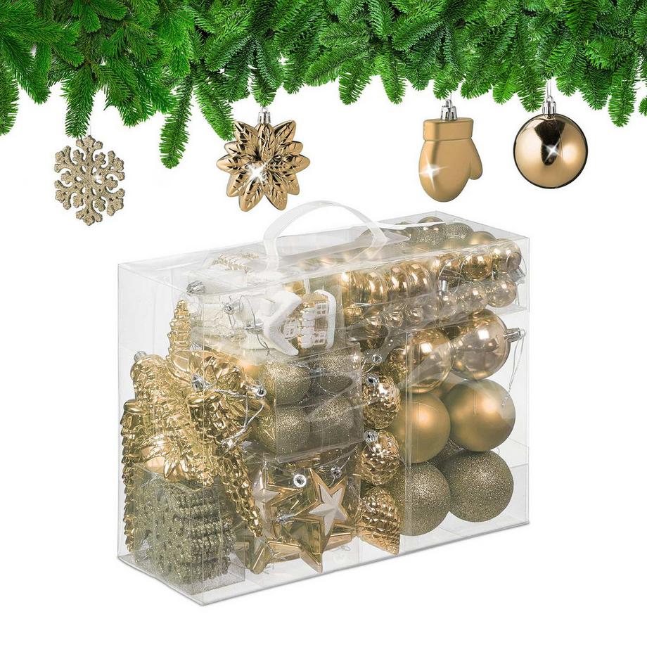Set di decorazioni natalizie, 100 pezzi
