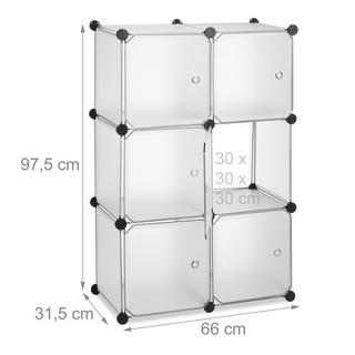 Northix Sistema di scaffalature a 6 ante  