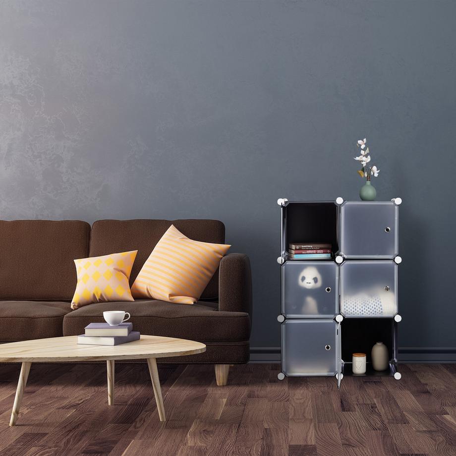 Northix Sistema di scaffalature a 6 ante  