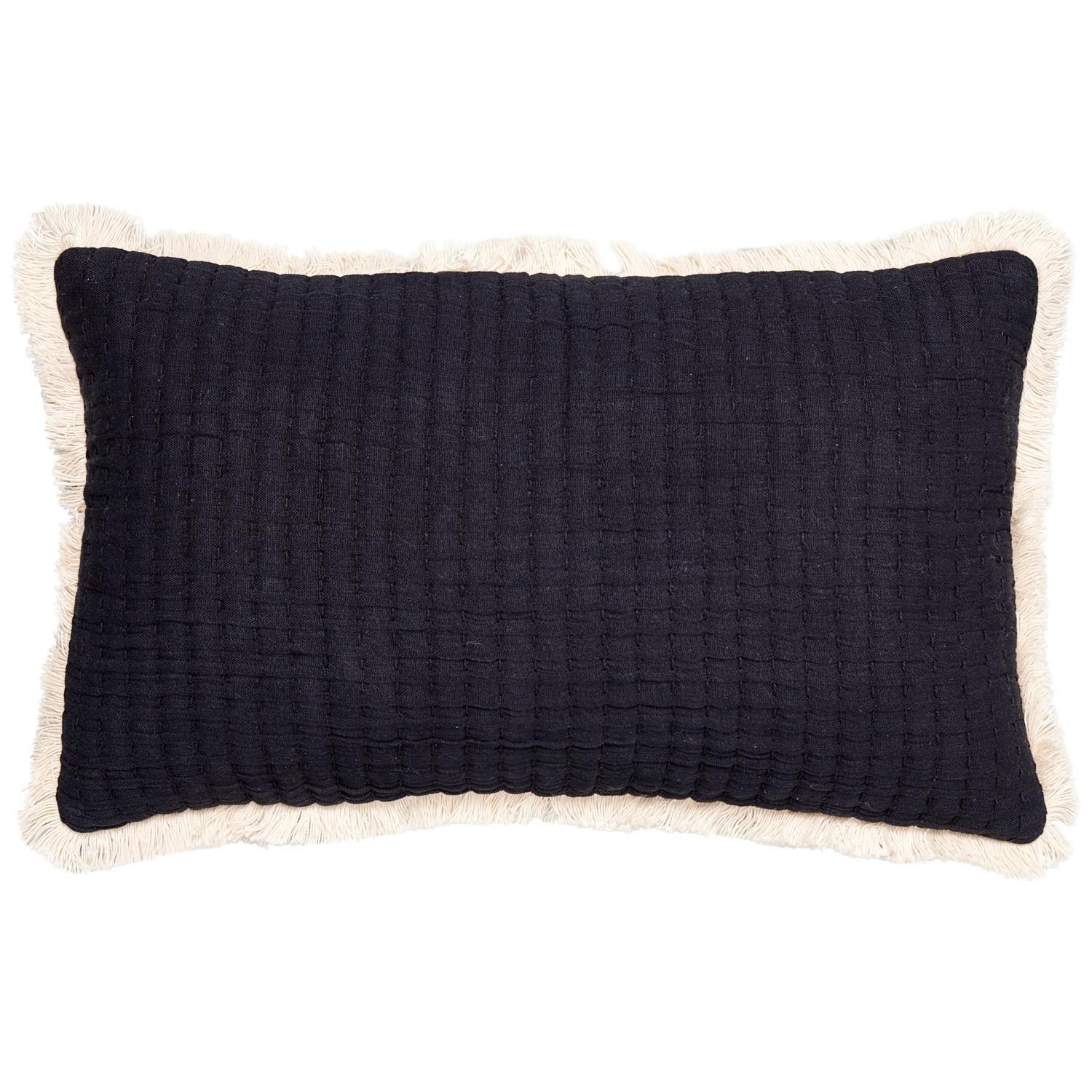 mutoni Coussin Caleb noir/écru 60x40  