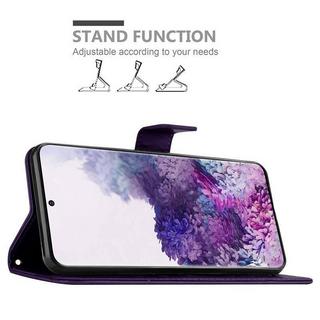 Cadorabo  Housse compatible avec Samsung Galaxy S20 PLUS - Coque de protection au design floral avec fermeture magnétique, fonction de support et emplacements pour cartes 