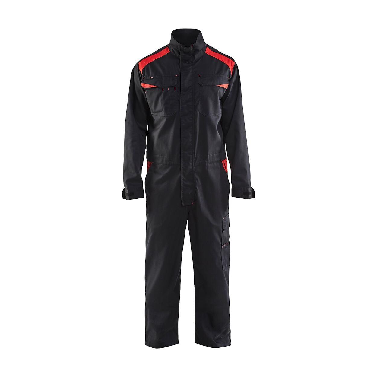Image of Arbeitsoverall Unisex Schwarz / Rot 44