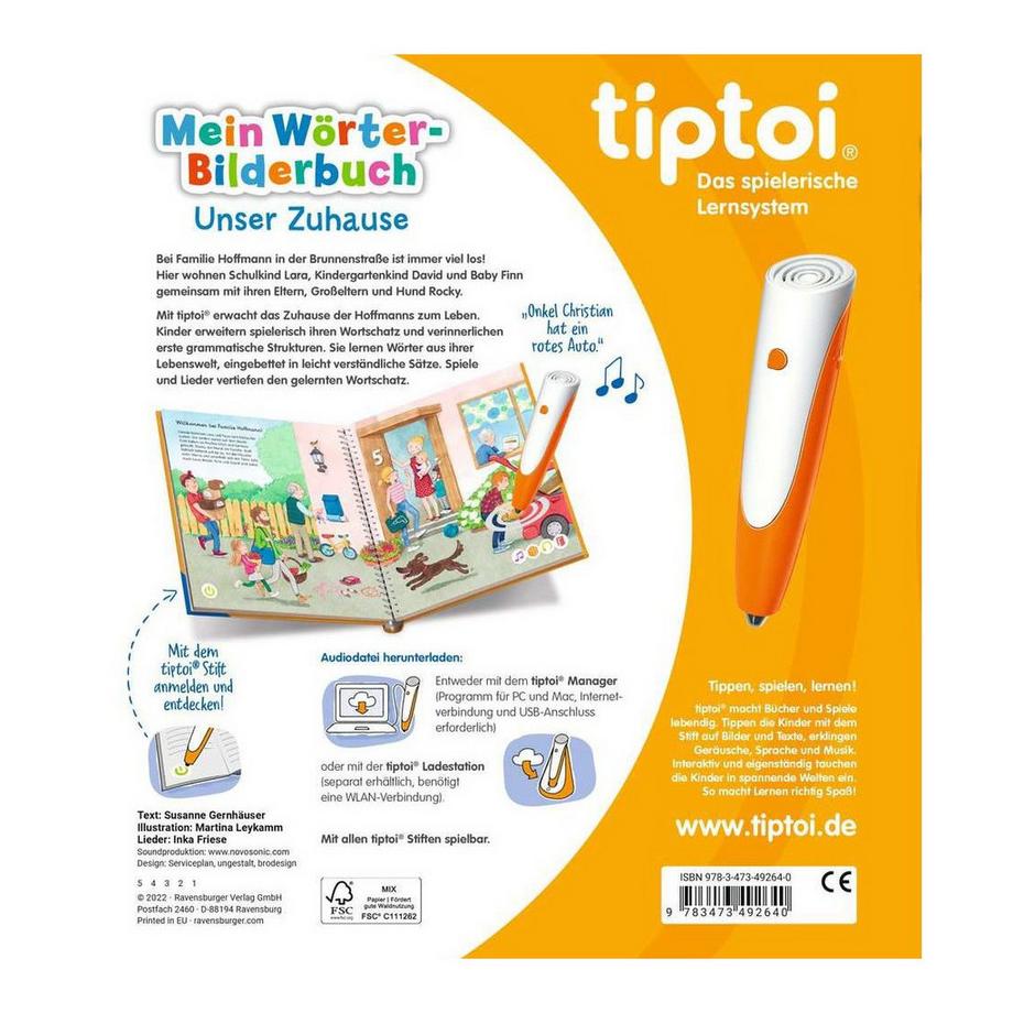 tiptoi® Mein Wörter-Bilderbuch Unser Zuhause Gernhäuser, Susanne; Leykamm, Martina (Illustrationen); Friese, Inka (Sonstige) Couverture rigide 