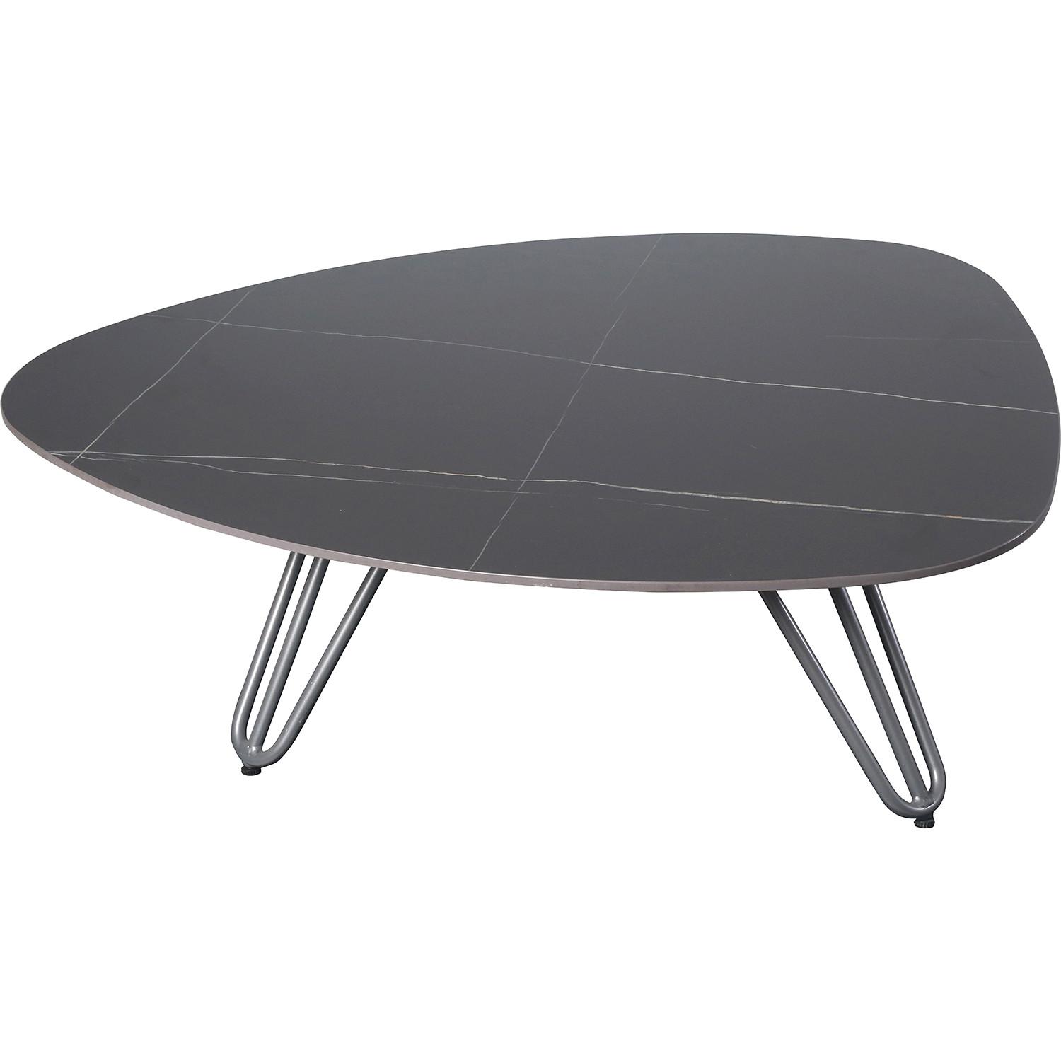 mutoni Table basse Alina pierre grise 110x88  