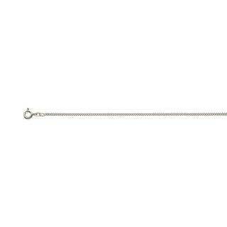 MUAU Schmuck  Collier gourmette or blanc 585, 1.7mm, 50cm 