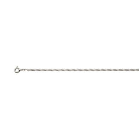 MUAU Schmuck  Collier gourmette or blanc 585, 1.7mm, 50cm 