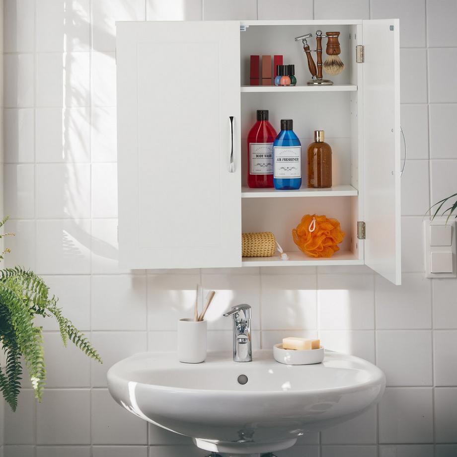 Northix Armoire murale de salle de bain, 2 portes  