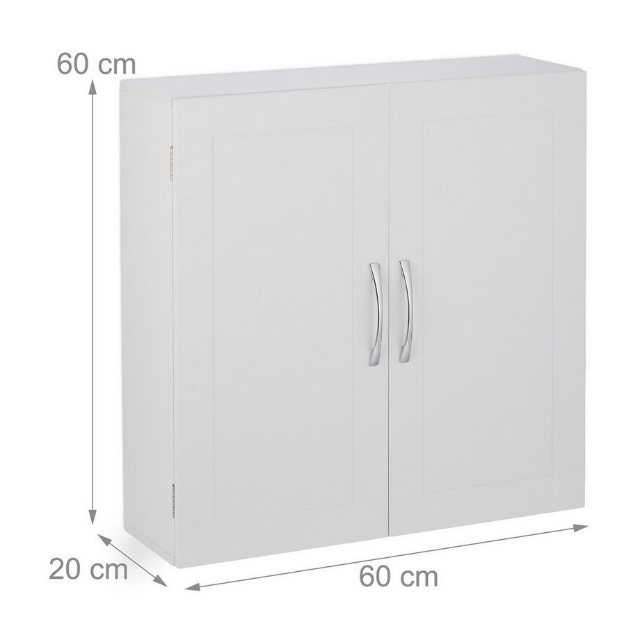 Northix Armoire murale de salle de bain, 2 portes  