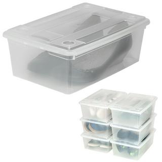 Tectake 12 boîtes de rangement plastique  