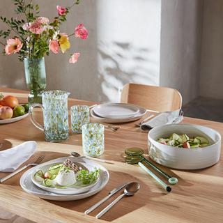 La Redoute Intérieurs Lot de 4 assiettes dessert en grès nacré  