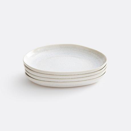 La Redoute Intérieurs Lot de 4 assiettes dessert en grès nacré  