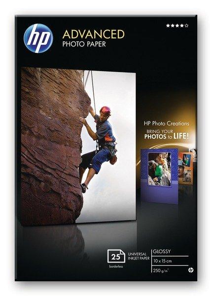 HEWLETT PACKARD HP Advanced Glossy Photo 10x15cm Q8691A InkJet 250g, randlos 25 Blatt  