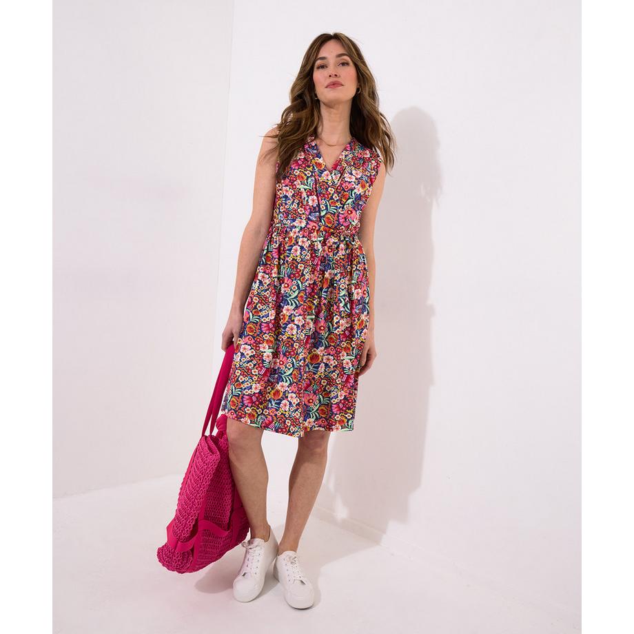 Robe Sans Manches Taille Nouée