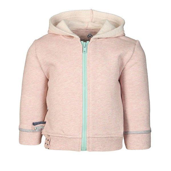 Image of Kapuzen-sweatjacke Aus Bio-baumwolle Unisex Rosa 6-12 mesi