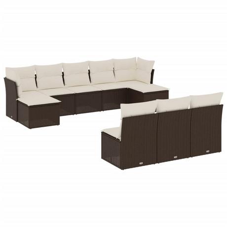 VidaXL set divano da giardino Polirattan  