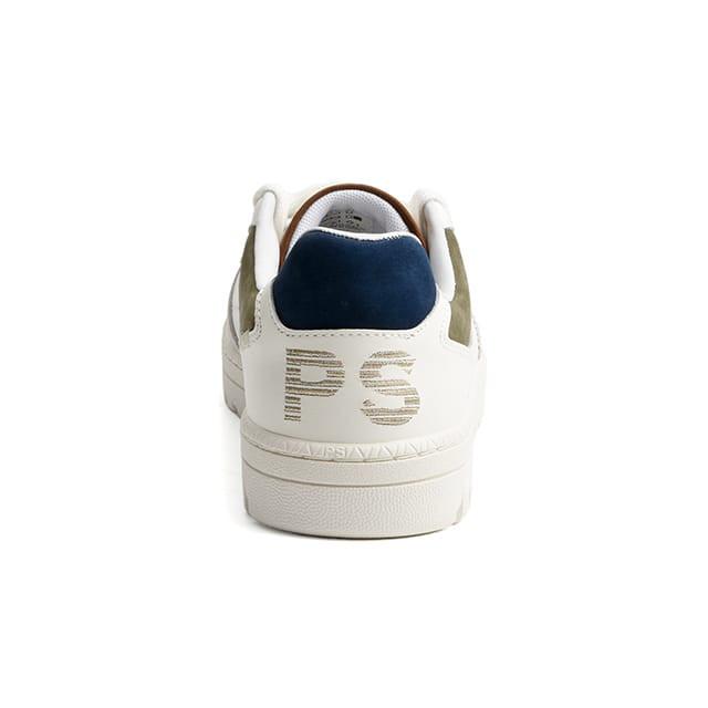 PAUL SMITH  MENS SHOE ELLIS WHITE NAVY TOPLINE-10 