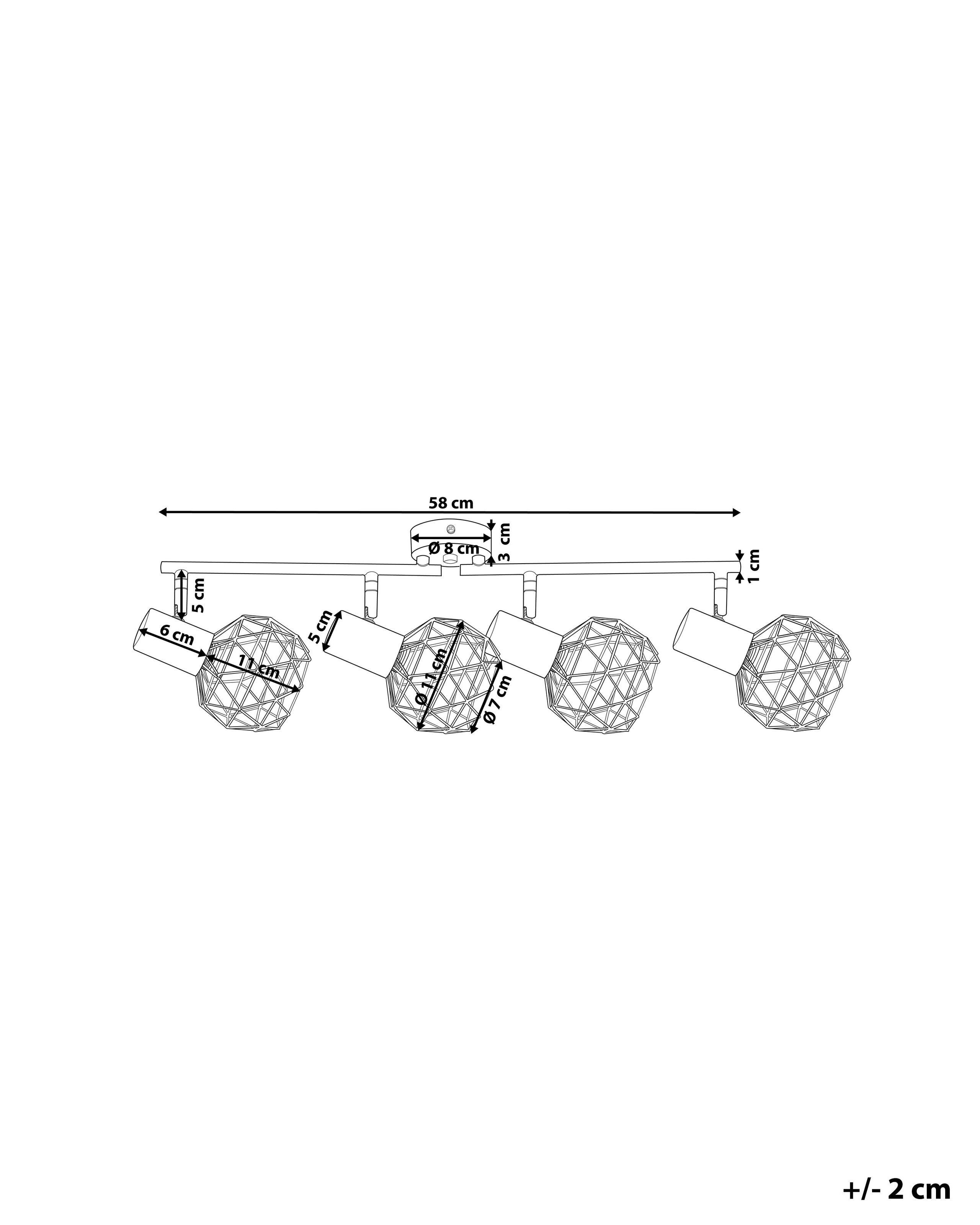 Beliani Deckenlampen aus Metall Modern CHENAB  