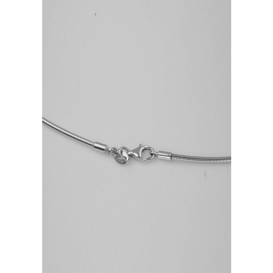 MUAU Schmuck  Collier Omega Glied Weissgold 750, 1.8mm, 45cm 