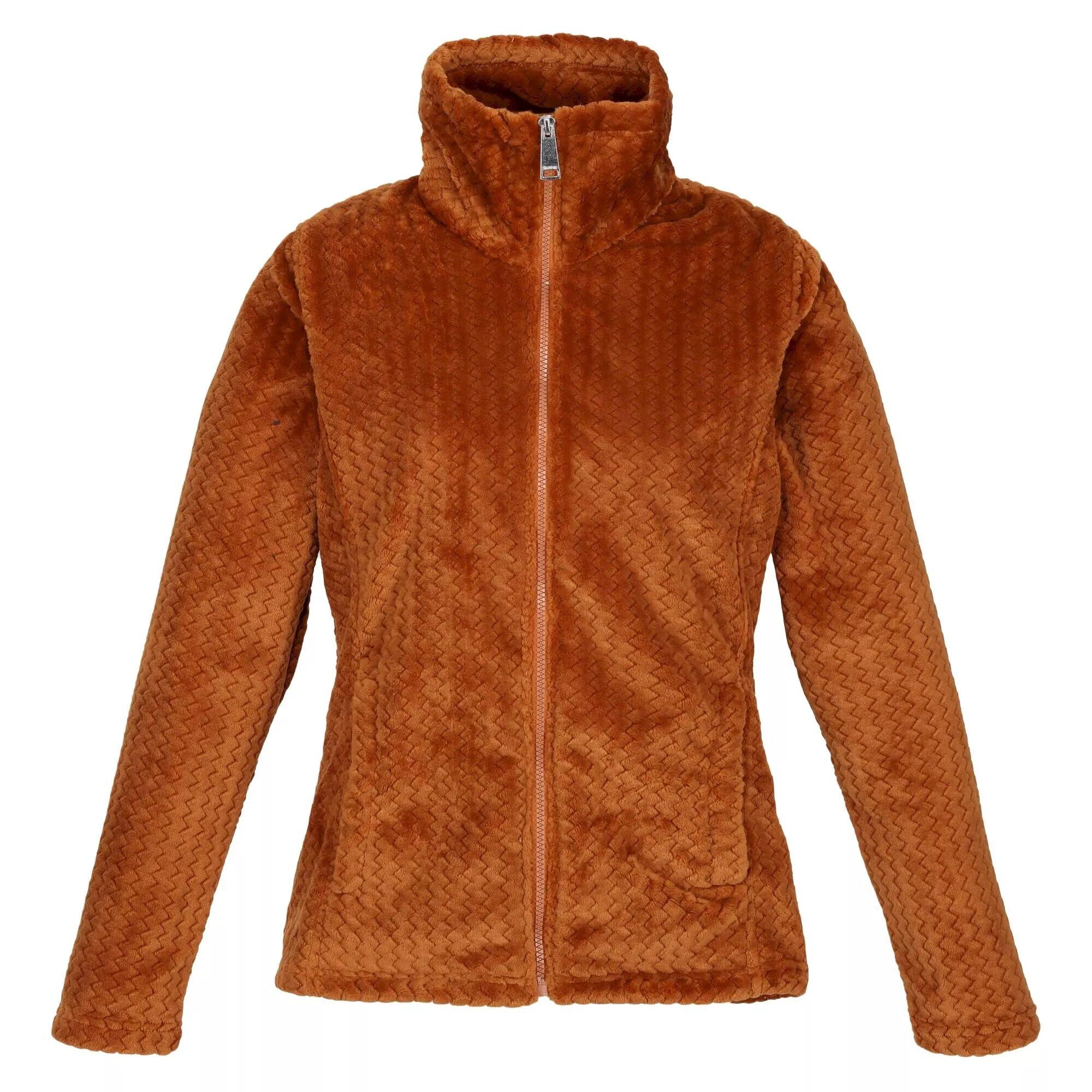 Image of Heloise Fleecejacke, Durchgehender Reißverschluss Damen Braun 44