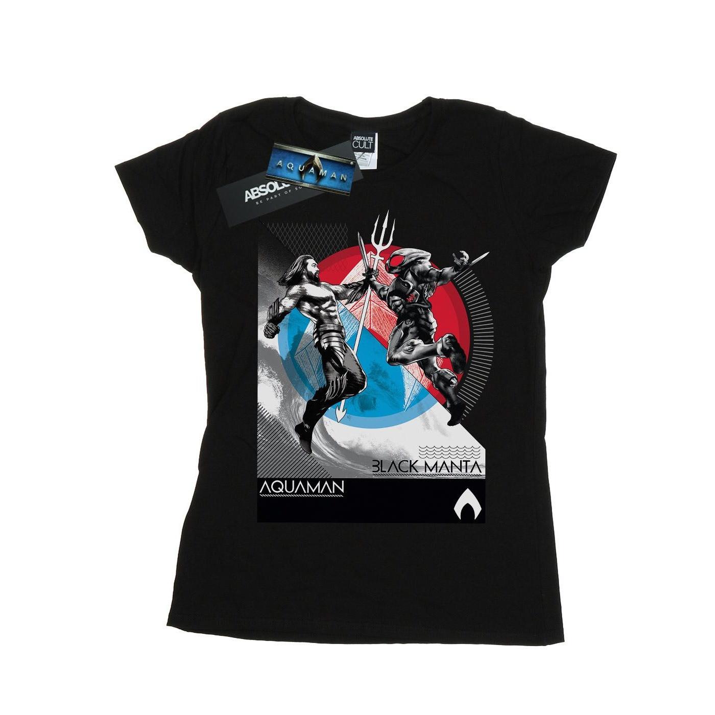 Image of Aquaman Vs Black Manta Tshirt Damen Schwarz S