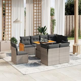 VidaXL set divano da giardino Polirattan  