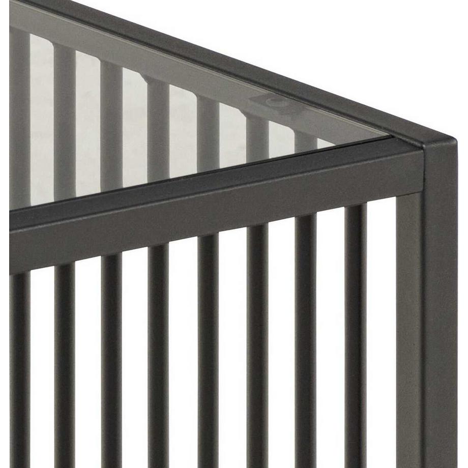 mutoni Tavolino Iola in vetro nero 40  