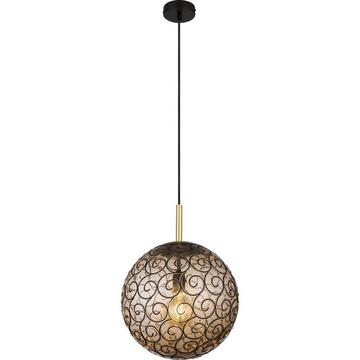 Lampe à suspension Fitz métal noir mat 1xE27