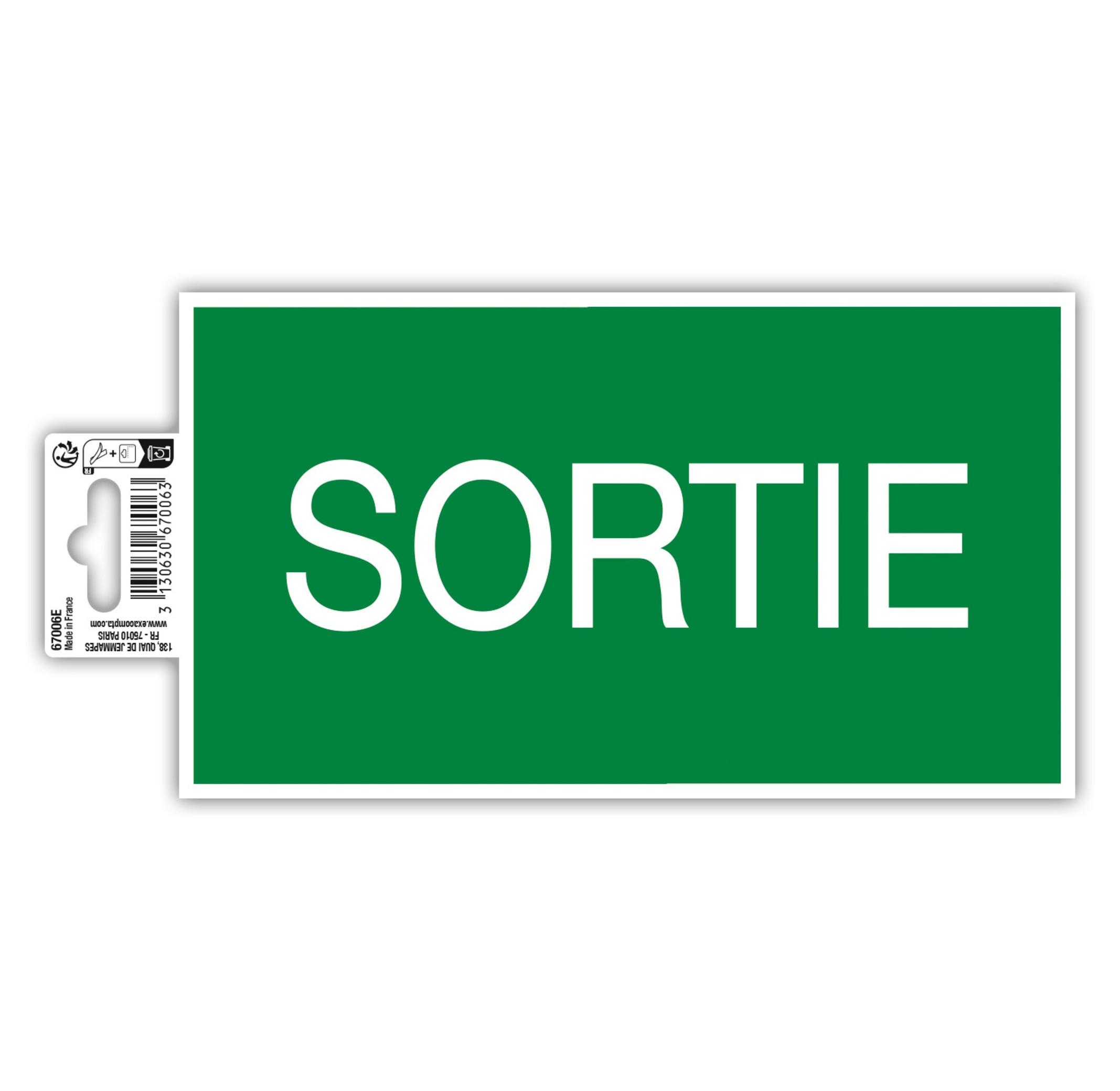 Image of Klebeschild Ausgang 20cm FR Klebeschild Ausgang 20cm FR