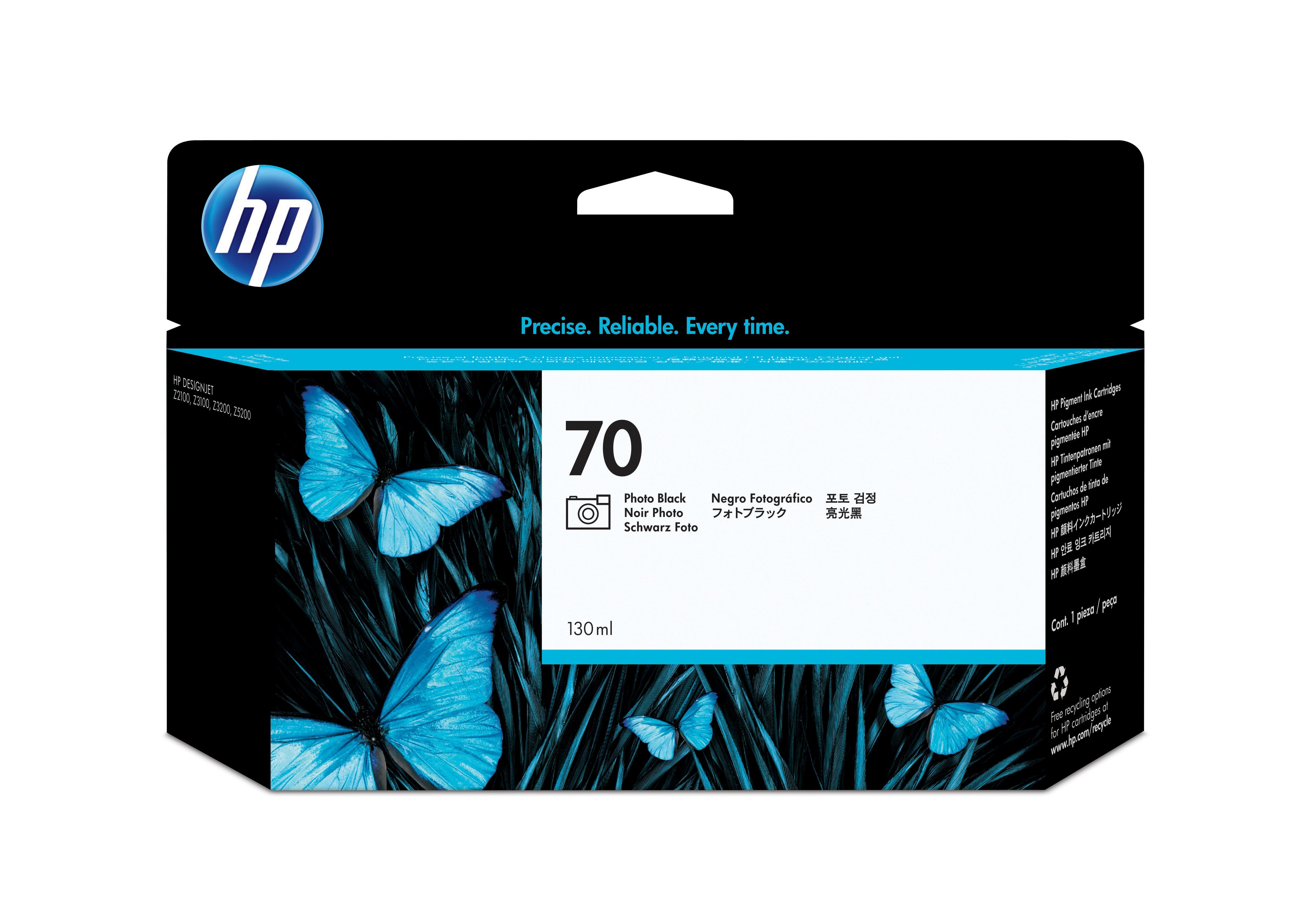 Hewlett-Packard  HP Tintenpatrone 70 schwarz photo C9449A DesignJet Z2100/3100 130ml 