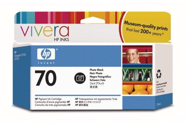 Hewlett-Packard  HP Tintenpatrone 70 schwarz photo C9449A DesignJet Z2100/3100 130ml 